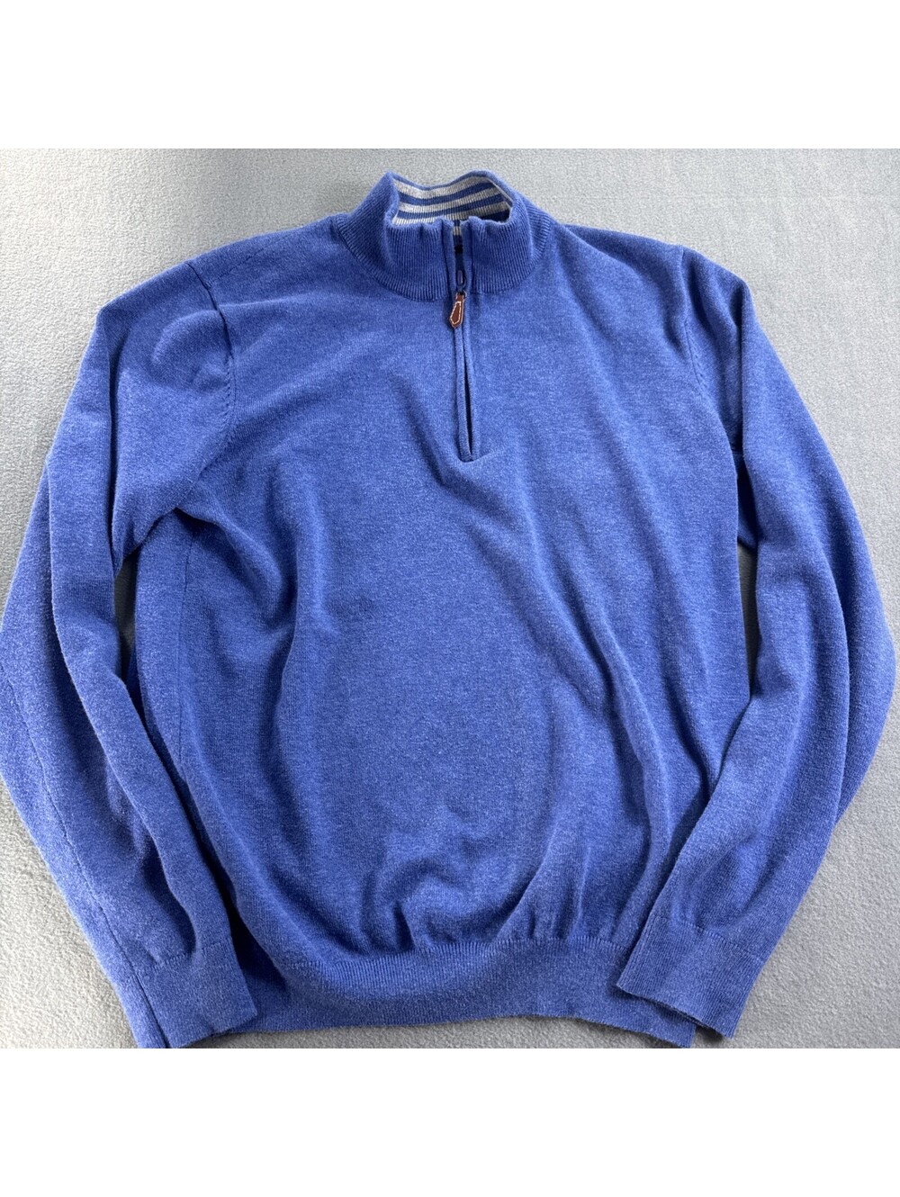 J McLaughlin Knit 1/4 Zip Golf Pullover Mens S Cotton Modal Mock Neck - Picture 1 of 9